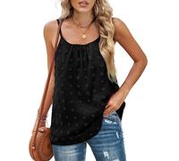 QKEPCY Canotte Donna Estive Tank Top Canotta Texture 3D Spaghetti Strap Maglietta Elegante Abbigliamento Estivo Traspirante Casual Camicia Cotone Leggero T Shirt Senza Maniche
