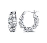 QKEPCY Cerchi Piccoli Orecchini Rotondi Brillanti Zirconia Cubica Placcati Oro Gioielli Eleganti Donna Matrimonio Cerimonia