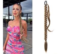 QKEPCY Coda di Cavallo Extension, 80cm Posticci per capelli Extension Finta Coda Capelli Lisci CapelliLunga Estensione Capelli sintetica a coda di cavallo lunga e dritta