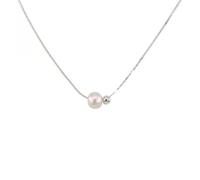 QKEPCY Collana Girocollo Donna con Perla in Argento Elegante Collana Snake in Acciaio Inossidabile Collana Estiva Perfetta per Ogni Occasione