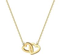 QKEPCY Collane Donna Collana di Monete a Doppia Oro Argento Delicata Collana Multifila Girocollo Boho Lucido Dainty Link Catena Regolabili Ipoallergenica Moda per Regali di Gioielli