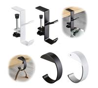 QKEPCY Ganci Appendiborsa Tavolo Gancio Borsa Scrivania Regolabile Porta Borse Clip Metallo Rettangolare Forma C
