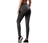 QKEPCY Leggins Sportivi Donna Vita Alta Pantaloni Compressione Leggings Estivi Push up Anticellulite Yoga Palestra Corsa Fitness Abbigliamento Sportivo Elastici Traspiranti