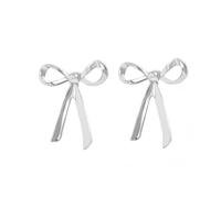 QKEPCY Orecchini a Fiocco da Donna Orecchini a Bottone con Fiocco in Oro Argento Alla Moda Gioielli con Fiocco Leggeri Ipoallergenici da Donna (Type B)