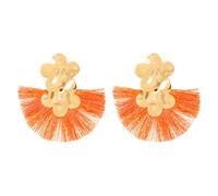 QKEPCY Orecchini Donna Orecchini con Nappe Smerlate a Fiore in Lega Bohémien Vintage Orecchini Pendenti Geometrica Placcati in Oro Ipoallergenici Regali per la Festa di Nozze