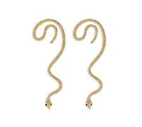 QKEPCY Orecchini Punk Snake Cuff,Vintage Orecchino Serpente, Snake Ear Climber Orecchini Cartilagine Ear Crawler Gothic Serpent Clip, Orecchini Gioielli per donne e ragazze adolescenti (Oro)