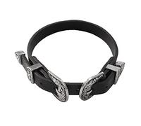 QKEPCY Pelle Gotico Collare corto,Nero Collana Girocollo Punk,Clavicola Punk Girocollo Choker Regolabile per la Festa di Halloween in Discoteca,Regali di festa per donne e ragazze (Type A)