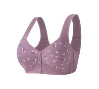 QKEPCY Reggiseni Donna Senza Cuciture Reggiseno Senza Ferretto Imbottito Microfibra Minimizer Comfort Quotidiano Supporto Naturale Design a Fiori Traspirante Morbido