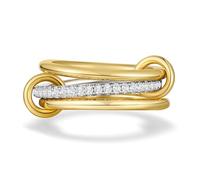 QKEPCY Set Anelli Donna con Zirconia Cubica Anelli Impilabili, Anello di Fidanzamento e Matrimonio, Anello Pollice, Placcati Oro Ipoallergenici Gioielli Moda Eleganti