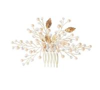 Qkepcy Set Di 5 Mollette Per Capelli Con Fiori E Perle Accessori Per Acconciature Eleganti Fermagli Per Capelli Da Sposa Decorazioni Per Capelli Da Cerimonia Mollette Per Capelli Dorate