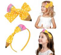 QKEPCY Set Mollette Fiocco Matita Puntini Accessori Capelli Bambina Cerchietto Clip Decorative Acconciatura Scuola