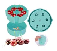 QKEPCY Snocciolatore Ciliegie a Stantuffo con 6 Fori Singoli Portatile in Plastica Alimentare Completamente Smontabile Utensile da Cucina per Preparare Marmellata di Ciliegie
