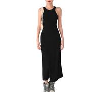 QKEPCY Vestito Senza Maniche Donna Abito Elegante Lungo Aderente Vestiti Eleganti da Cerimonia Cocktail Abito Tubino Slim Fit Casual Estivo Formale Vestito da Sera