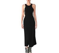 QKEPCY Vestito Senza Maniche Donna Elegante Abito Lungo Aderente Vestiti Eleganti da Cerimonia Cocktail Abiti da Sera Casual Estivi Bodycon Dress Formale