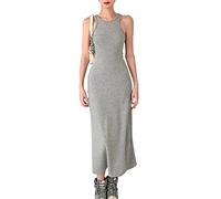 QKEPCY Vestito Senza Maniche Donna Elegante Abito Lungo Aderente Vestiti Eleganti da Cerimonia Cocktail Abiti da Sera Casual Estivi Bodycon Dress Formale