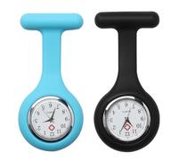 Qkhcable Orologio da taschino per infermieri, in silicone, con spilla, design per il controllo delle infezioni, orologio da tasca con spilla, per assistenza sanitaria, infermieri, medici, paramedici,