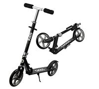 QKids Monopattino a due ruote, in alluminio, urbano, leggero, con ruote da 20 cm, pieghevole, fino a 100 kg, età 6+, grigio