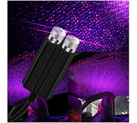 Qklovni Proiettore di stelle USB, luce notturna romantica con galassia, luci a LED luminose, luci a LED per tettuccio dell'auto, romantiche luci decorative per interni (rosso)