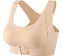 Qklovni Reggiseno correttore posturale 2 in 1 per la cifosi, senza cuciture, per supporto alla clavicola e fornisce sollievo dal dolore da collo, spalle e parte superiore della schiena, Pelle, M