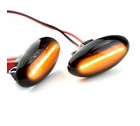 QKLsudua 1 coppia di indicatori anteriori LED per marcatori laterali compatibili con Peu-geot 307 206 407 107 607 1007 Ci-troen C1 C2 C3 C5 C6 sequenziale lampeggiante