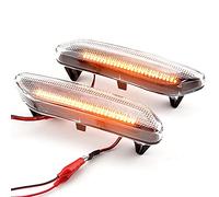 QKLsudua, 1 coppia di indicatori anteriori per parafango anteriore a LED dinamici indicatori laterali di ricambio Compatibile con B-MW Mini Coo-per R60 Country-man R61 Pace-man bianco cristallo