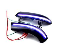 QKLsudua, 2 pezzi dinamici sequenziali lampeggianti compatibili con Golf 5 GTI plus MK5 Je-tta Pas-sat B6 B5.5 Va-riante EOS Sha-ran LED specchio laterale gruppo luci di direzione, blu e giallo