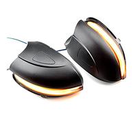 QKLsudua 2 pezzi dinamici sequenziali lampeggianti compatibili con VW GOLF 6 VI MK6 GTI R line R20 Tou-ran Va-riant EOS Sha-ran LED specchio laterale girata luce di montaggio senza foro