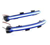 QKLsudua, 2 pezzi dinamici sequenziali lampeggianti compatibili con VW Golf MK7 7.5 7 GTI R GTD R-line Sport-svan Tou-ran LED specchio laterale luce di girata gruppo - blu e giallo