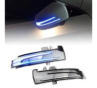 QKLsudua 2 pezzi lampeggiante sequenziale dinamico compatibile con Be-nz W204 CLA A B C E S GLA GLK CLS Classe W176 W212 LED Side Mirror Turn Signal Light Assembly-Blu+Giallo