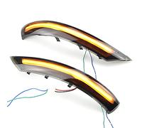 QKLsudua 2 pz Dinamico Indicatore di Direzione Della Lampada Della Luce Specchio Laterale Sequenziale Lampeggiante Compatibile con VW To-uareg 2007 2008 2009 2010