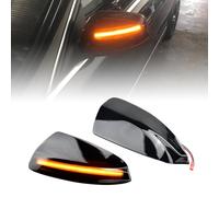 QKLsudua 2pcs Dynamic Sequenziale Blink Compatibile con Be-nz ML Classe W164 ML300 ML500 ML550 ML320 W204 LED Specchietto Laterale Girata Luce Assembly