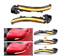 QKLsudua Set di 2 luci LED dinamiche sequenziali lampeggianti laterali per specchietti laterali, compatibili con Ja-guar XE XF XJ F-TYPE XK XKR I-PACE X250 X260
