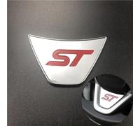 Qklyxr 1 pezzo di accessori for il rimontaggio dell'auto, for Ford, for la nuova Fiesta MK7 2009-2017, for Ecosport 2012-2017, coprivolanti for auto. Adesivo con emblema del volante(ST sticker 1pc)
