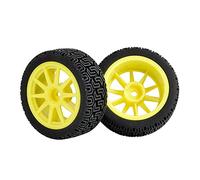 Qklyxr 4 Pezzi Pneumatici Grip Inserto Ruota Spugna for HPI, for Tamiya, 1/10 1:10 Touring Car RC 910-8014 Pneumatici in Gomma per Auto telecomandate(Yellow)