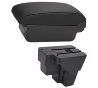Qklyxr Braccioli per auto, per Kia Rio Stonic Lx, per Cerato Armrest Box Retro, per accessori per riporre pezzi Scatola portaoggetti sul bracciolo(BLACK C2 Black Line No Usb)