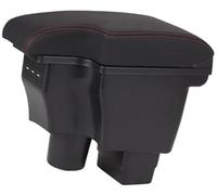 Qklyxr Braccioli per auto, per Mazda Cx-3 2 Box retrò, per accessori di stoccaggio, ricarica USB Scatola portaoggetti sul bracciolo(BLACK B1genuine Leather)