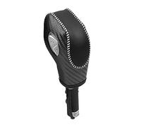 Qklyxr Copri pomello cambio bianco effetto carbonio PU for auto, for Ford EcoSport Escape Fusion C-Max Energi Wagon, for Fiesta, for Focus Sostituzione del pomello del cambio manuale dell'a