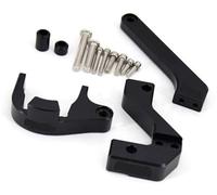 Qklyxr For VSETT, 10+ Scooter Elettrico Nuovo Stabilizzatore di Sterzo in Fibra Carbonio Ammortizzatore Kit Staffa Montaggio Nero e Rosso Ammortizzatore di sterzo per scooter elettrico(BLACK 1)