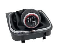 Qklyxr For VW, for Golf 5 MK5 R32 GTI 2004 2005 2006 2007 2008 2009 Pomello del cambio a livello della leva for auto con collare custodia in pelle in Pomello del cambio(6 Speed)