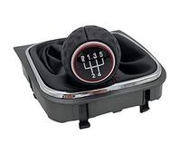 Qklyxr For VW, for Golf 6 MK6 R20, for 5 A5 MK5 GTI GTD, for Jetta R32 A6 2004-2014 Pomello del cambio for auto Ghetta for cuffia Custodia Collare manuale Leva Pomello del cambio(5 Speed Case)