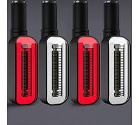 Qklyxr Indicatori di direzione LEGGERI Lampeggiatore for moto Relè LUCE integrato for Indicatore universale for Spia luminosa per motocicletta(2 White 2 Red)