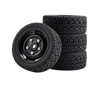 Qklyxr Inserto for Ruote Grip Tires, Spugna, for HPI, for Tamiya, 1/10 1:10 Touring Car RC Rim51-8014 Pneumatici in Gomma per Auto telecomandate(Black Rim)