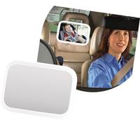 Qklyxr Interruttore specchietto laterale auto Specchio per auto per bambini con luce, per orientamento posteriore regolabile a 360°, per sedile, per controllo vocale Sicurezza Ampia