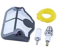 Qklyxr Kit candela tubo carburante filtro aria, for Husqvarna, 36 41 136 LE 141 137 e 142 Parti motosega Candela di accensione per motore di utensili da giardino