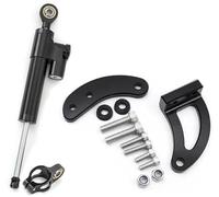 Qklyxr Kit di supporto for montaggio staffa ammortizzatore sterzo in carbonio for scooter elettrico, for KAABO, Mantis King GT Ammortizzatore di sterzo per scooter elettrico(BLACK A3)