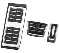 Qklyxr Pedali for auto, for Skoda, Kamiq 2019-2022 Copertura dei cuscinetti di protezione del pedale del freno automatico in acciaio inossidabile LHD Copripedale per auto(BLACK AT With Rest)