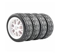 Qklyxr Pneumatici Grip, for HSP, for HPI, 1/10 1:10 Auto da Strada RC 907-6095 26mm con Set di Ruote Pneumatici in Gomma per Auto telecomandate(907W-6095)