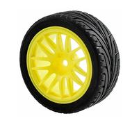 Qklyxr Pneumatici Grip Wheel, for HSP, for HPI, 1/10 1:10 On-Road Speed Car RC 9062-8010 Pneumatici in Gomma per Auto telecomandate(9062Y-8010)