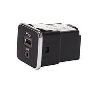 Qklyxr Presa interfaccia porta caricatore jack USB/AUX for auto, for JEEP, for CHEROKEE COMPASS 2017-2021 5XG28DX9AD Presa di ricarica USB per cruscotto auto