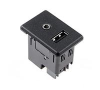 Qklyxr Presa USB for lettore audio Nero opaco 1, for Fiat 795405319 Porta USB per auto